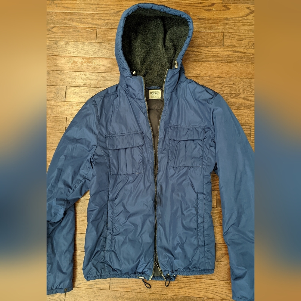 Obvious Basic Blue Jacket, Size Medium - image 1